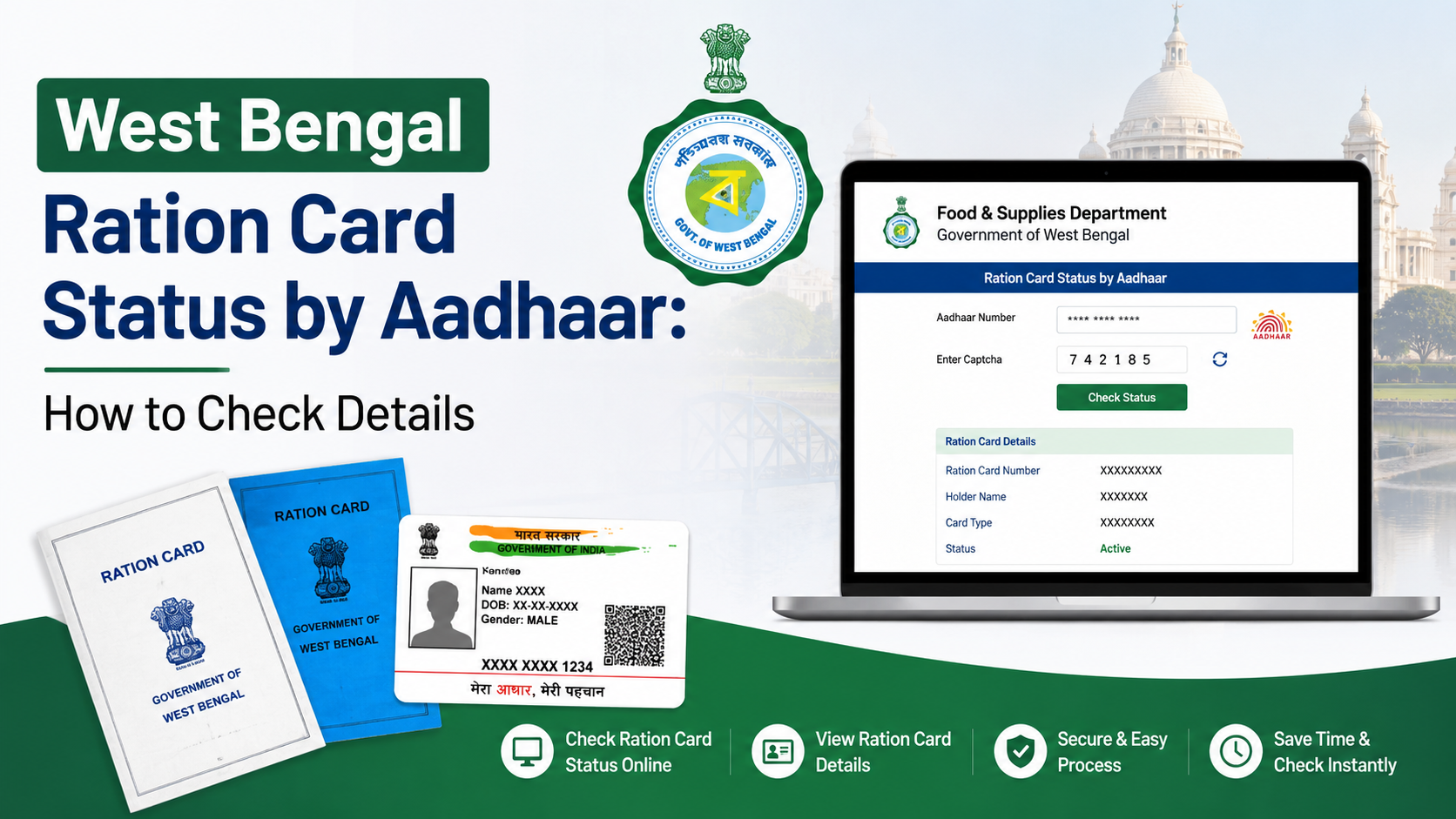 West Bengal Ration Card Status by Aadhaar: How to Check Details